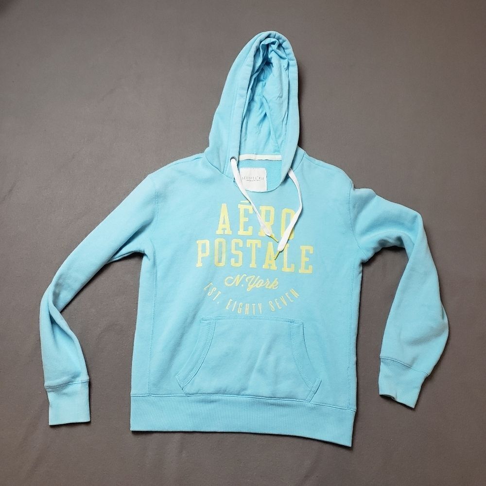 Aeropostale Hoodie Blue / Aqua - Small
